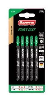 71850- FAST CUT fűrészlap furnérhoz 100mm / 7,8mm/ 1,3mm, T-befogás, (5db/csomag)