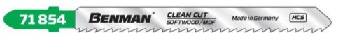 71854 - CLEAN CUT fűrészlap farostlemez vágáshoz  100mm / 7,8mm/ 1,5mm, T-befogás, (5db/csomag)
