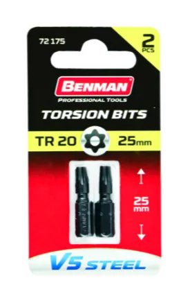 72185 - torziós csavarbehajtó bit, biztonsági, TR30 x 50mm (2db)