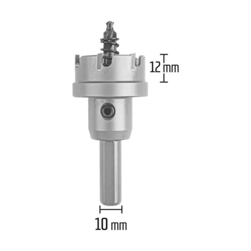 72367 - körkivágó koronafúró (magfúró), inoxhoz és fémhez, karbid, 34x12mm
