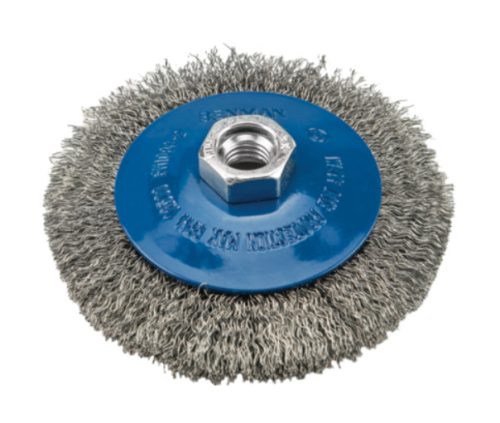 72409 - kúpos drót kefekorong, M16, 115mm, INOX