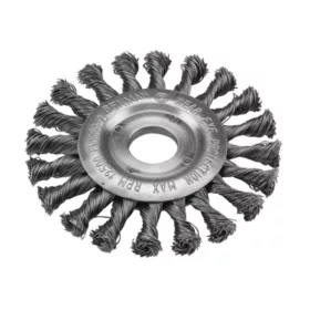   72413 - csavart kúpos drót kefekerék, 22,2mm lyukkal, 115mm