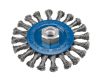 72416 - csavart kúpos drót kefekerék, M14, 115mm, INOX