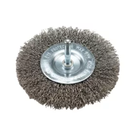   72440 - drótkefés csiszolókerék szárral 6mm, 100x10mm, INOX