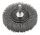 72444 - drótkefés csiszolókerék szárral 6mm, magas fordulatszámú, 50x15mm