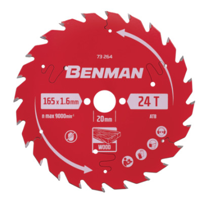 73264 - körfűrész tárcsa fára 165mm / 20mm / 1,6mm / 16mm