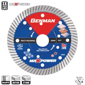73934 - gyémánt vágókorong, MAXPOWER, 125 X 2,2 X 12w