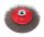 74314 - sárgaréz drótkefe tárcsa, 03mm drót, menet M14*2, 125MM