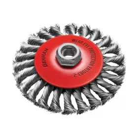   74315 - csavart drótos kónuszos drótkefe tárcsa, 05mm drót, menet M14*2.82, O 100