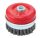 74317 - csavart drótos drótkefe tárcsa, 05mm drót, erősített, menet M14*2.82, O 65mm