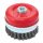 74318 - csavart drótos drótkefe tárcsa, 05mm drót, erősített, menet M14*2.82, O 80mm