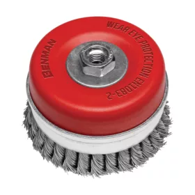   74321 - csavart drótos drótkefe tárcsa, 05mm drót, erősített, menet M14*2.82, O 125mm