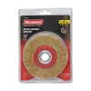 74326 - kefekorong, sárgaréz bevont acél drótok, 0.3mm, dupla kerékhez, lyukkal, O125mm