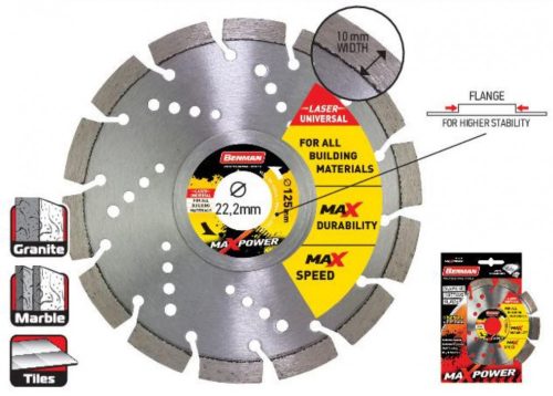 74486 - gyémánt vágókorong, MAXPOWER, univerzális-lézer, 115 X 2.4 X 10w