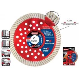   74491 - gyémánt vágókorong, MAXPOWER, univerzális-TURBO, 125 X 2.0 X12w