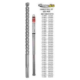   74848 - ROTARY kalapács fúró bit SDS-MAX, 4-es korona, 25X0340