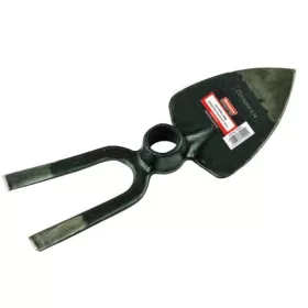   75207 - gyomláló kapa, ovális + villa, kerek nyélhez, 550g,