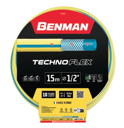 77152 - kerti tömlő TECHNOFLEX 1/2"X 50 m (sárga),