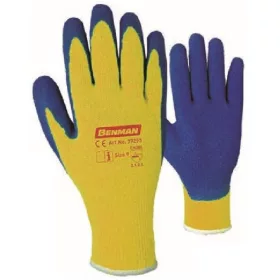   77293 - 9''/L kevlár kötött bélés kesztyű, kék latex WRINCHLED tenyér bevont,