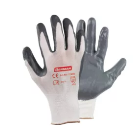   77409 - 11''/XXL fehér nylon kesztyű, kötött bélés, szürke nitril (NBR) tenyér bevont