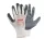 77409 - 11''/XXL fehér nylon kesztyű, kötött bélés, szürke nitril (NBR) tenyér bevont