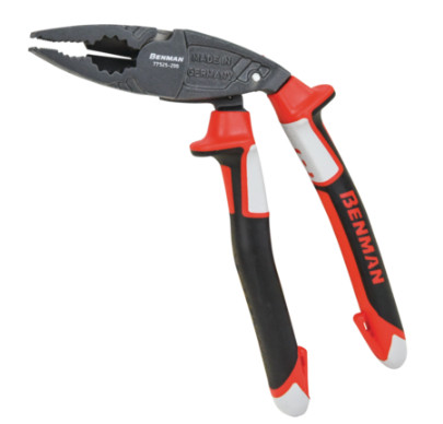 77525 -  Nagy teljesítményű áttétes, kanyarított, kombinált fogó 165mm