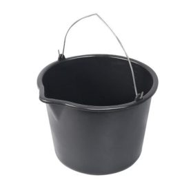   E-10347 - Építő-/habarcsvödör, erősített, kiöntőnyílással, műanyag 16L