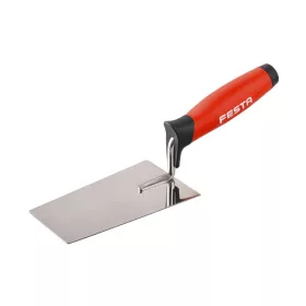   E-31232 - Kőműveskanál, vakolókanál, 120mm, inox, gumi markolat